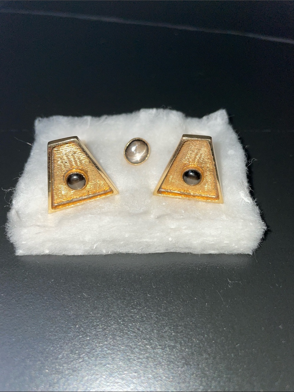 KROUPA JEWELERS 14K GOLD VINTAGE CUFFLINKS & TIE TACK FTL-09-114